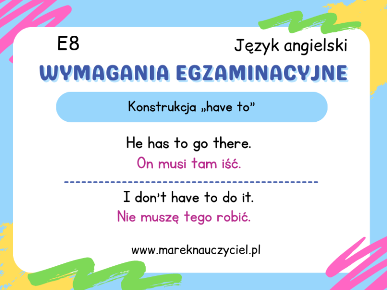 Konstrukcja „have to” – Marek Saik